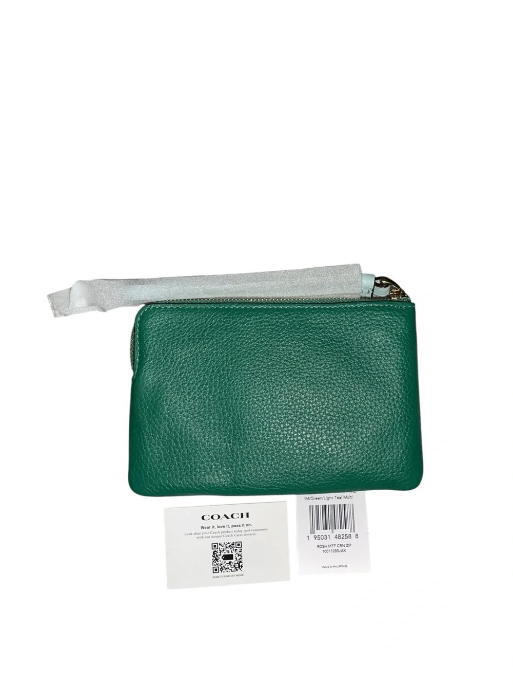 COACH CORNER ZIP WRISTLET WITH RADISH